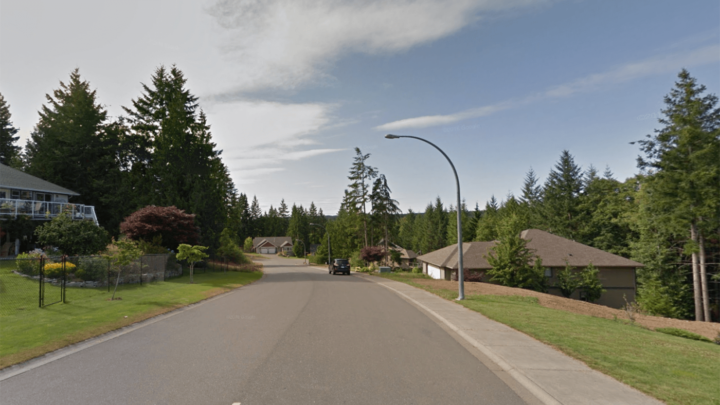 Streetview of Klanawa Crescent (Northridge Estates) in Courtenay, BC