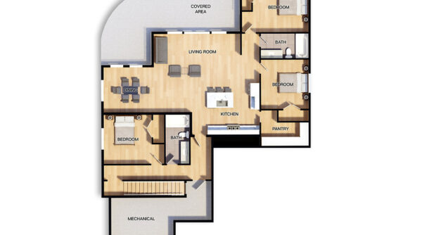Floorplan of interior of house on 3148 Mission