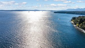 The strait of Georgia from 3560 Bonnie Drive, Nanaimo, BC