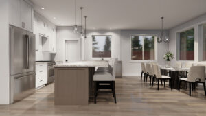 Kitchen with dining area