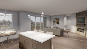 Render of dining area