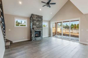 View of living room with fireplace at 1165 Roberton in French Creek