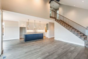 View of open kitchen and staircase at 1165 Roberton in French Creek