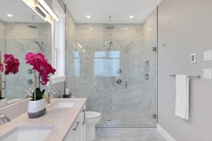 1168 Silversmith Place view of bathroom showing large shower at end of room