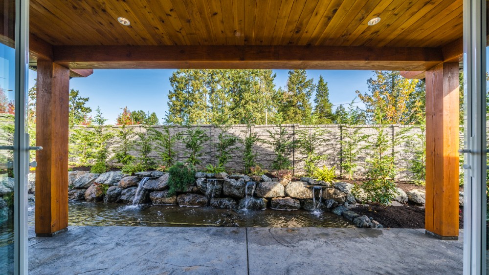 The space beneath a backdoor patio.