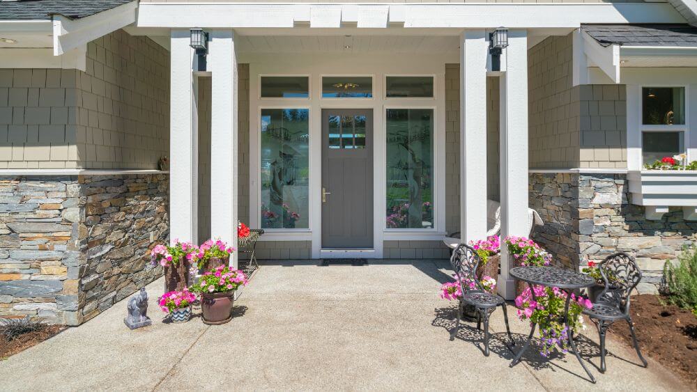 Front door of a luxury home.