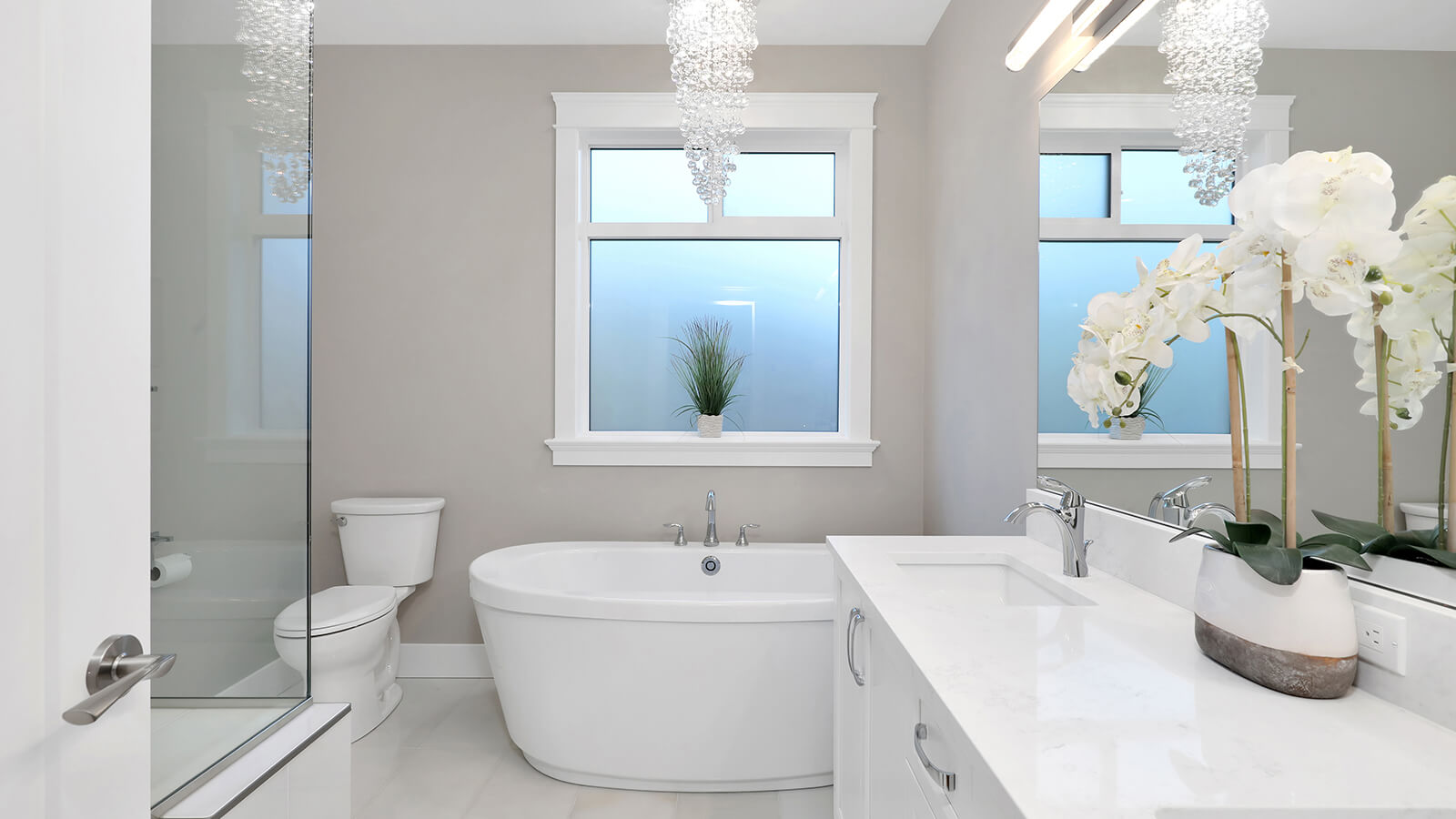 A beautiful bathroom renovation/remodel